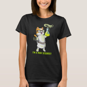 Science Cat Chemistry Mad Scientist Kitten Cation T-Shirt