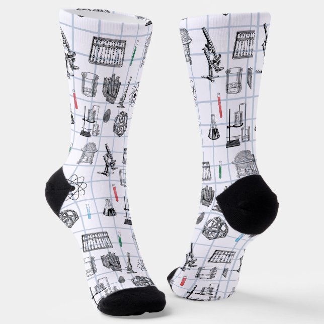 Science Chemistry Scientist Pattern Socken (Gewinkelt)