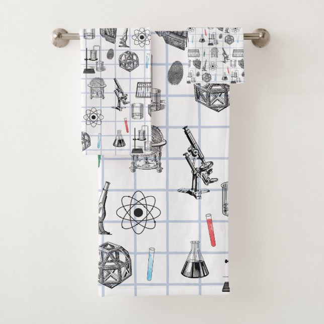 Science Chemistry Scientistry Pattern Badhandtuch Set (Insitu)