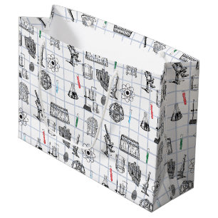 Science Chemistry Scientistry Pattern Große Geschenktüte