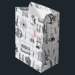 Science Chemistry Scientistry Pattern Mittlere Geschenktüte<br><div class="desc">Ein wissenschaftlich thematisiertes chemisches Muster,  das für alle geeignet ist,  die Lieben in Naturwissenschaften,  Chemie,  Biologie usw. haben. Ein ideales Geschenk für Wissenschaftler,  egal in welchem Alter.</div>