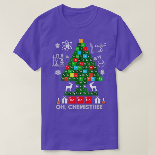 Science Christmas Oh Chemist Tree Chemistree Chemi T-Shirt (Design vorne)