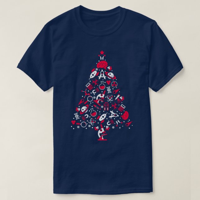 Science Christmas Tree T-Shirt (Design vorne)