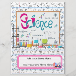 Science Custom Binder Cover | Editierbares Design Flyer