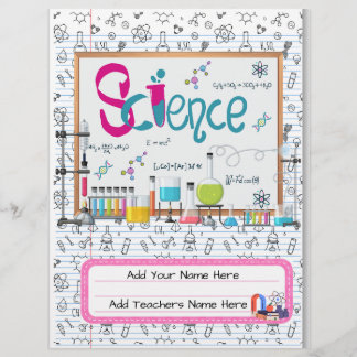 Science Custom Binder Cover | Editierbares Design Flyer