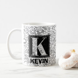 Science Custom Monogram - Letter K Coffee Tasse