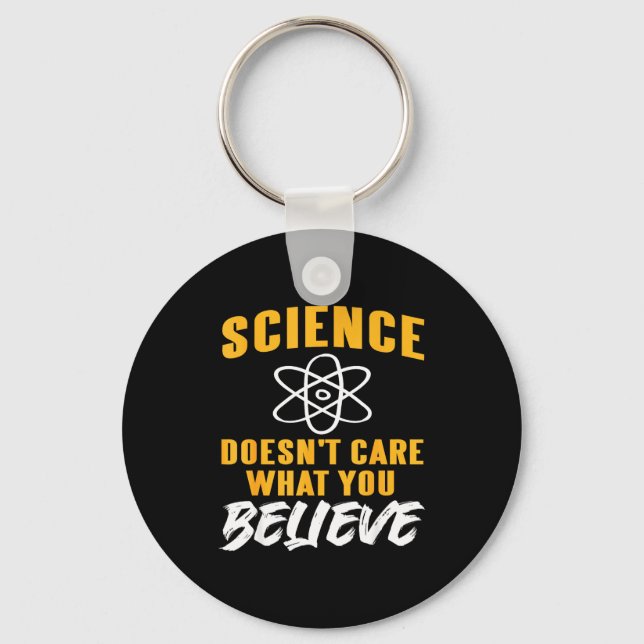 Science Doesn't Care What You Believe Atom Graphic Schlüsselanhänger (Vorderseite)