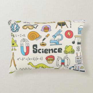 Science Doodles: HandGezeichnet Set in der Schule. Dekokissen