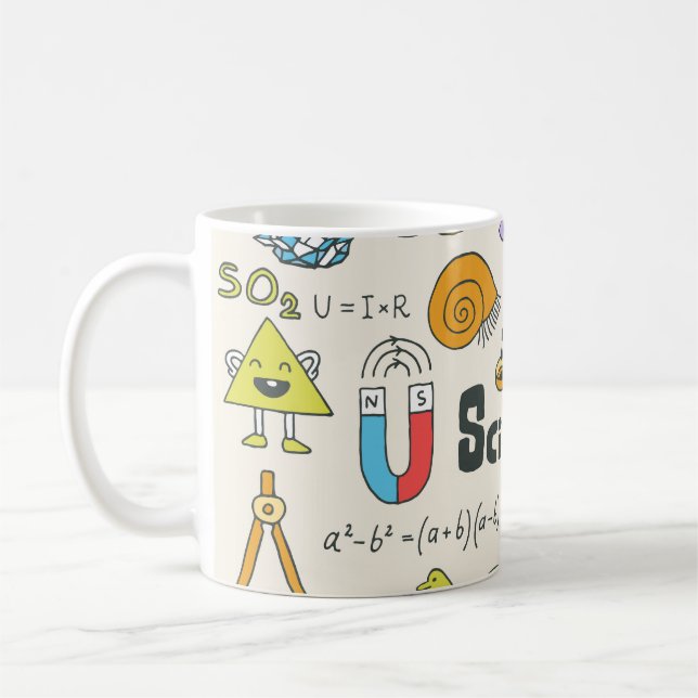 Science Doodles: HandGezeichnet Set in der Schule. Kaffeetasse (Links)
