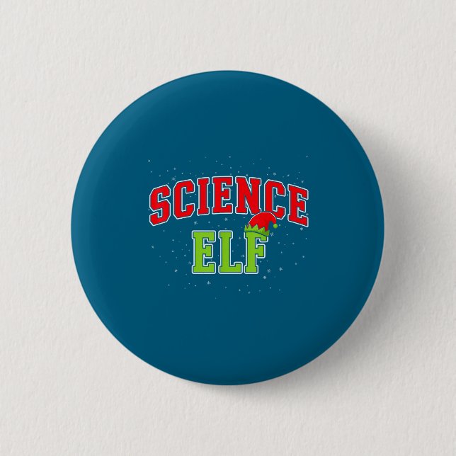 Science Elf Christmas Family Matching Group Xmas S Button (Vorderseite)