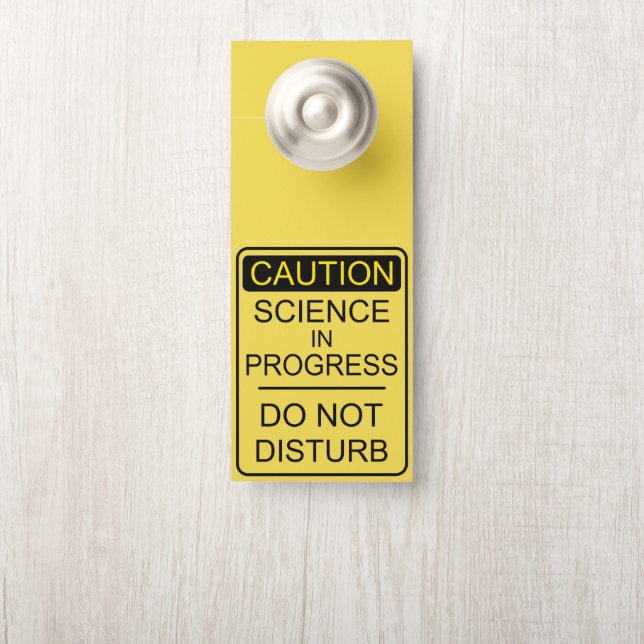 Science en cours affichette de porte (Sur le bouton)