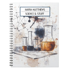 Science et chimie Carnet photo spirale
