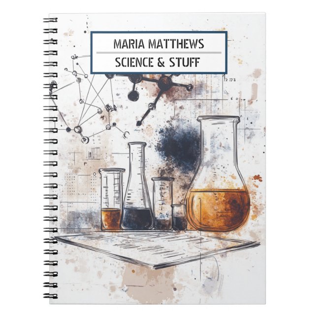 Science et chimie Carnet photo spirale (Devant)