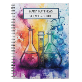 Science et chimie Carnet photo spirale