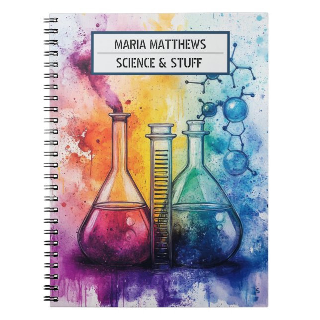 Science et chimie Carnet photo spirale (Devant)