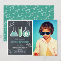 Science Experiment Black Chalkboard Foto Geburtsta