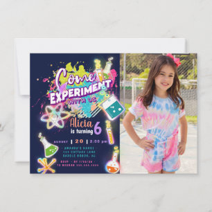 Science Experiment Invitation with photo