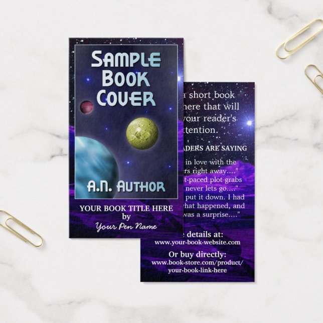 Science-Fiction Auteur Promotion Gros livre couver (Bureau)