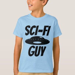SCIENCE FICTION BOYS UFO SPACE SAUCKER T - SHIRT