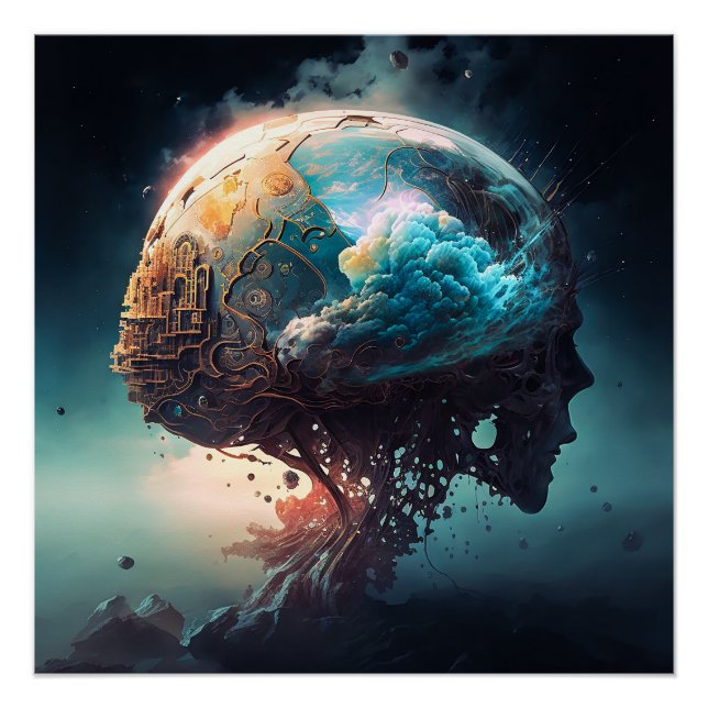 Science Fiction Brain Poster (Vorderseite)