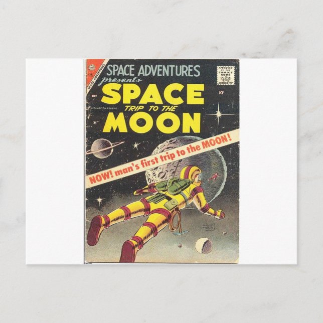 Science Fiction Comic 1 Postkarte (Vorderseite)