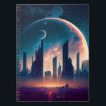 Science Fiction Cyberpunk Space City Notizblock<br><div class="desc">Science Fiction Cyberpunk Space City</div>