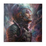 Science Fiction des Astronauten Fliese<br><div class="desc">Fantasy Art Produkte von The Lunarium.</div>