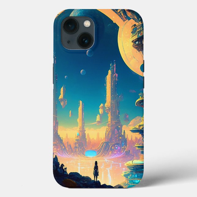 Science Fiction Futuristic City Case-Mate iPhone C Hülle (Rückseite)