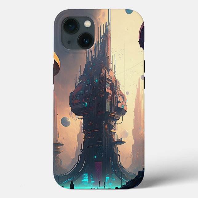 Science Fiction Futuristic City Case-Mate iPhone C Hülle (Rückseite)