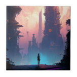 Science Fiction Futuristic City Fliese<br><div class="desc">Science Fiction Futuristic City</div>
