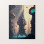 Science Fiction Futuristic City Jigsaw Puzzle<br><div class="desc">Science Fiction Futuristic City</div>
