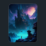 Science Fiction Futuristic City Magnet<br><div class="desc">Fantasy Art Produkte von The Lunarium.</div>