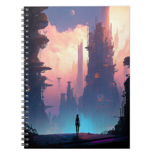 Science Fiction Futuristic City Notizblock