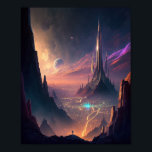 Science Fiction Futuristic City Poster<br><div class="desc">Science Fiction Futuristic City</div>