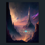 Science Fiction Futuristic City Poster<br><div class="desc">Science Fiction Futuristic City</div>