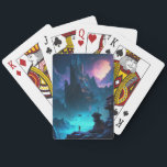 Science Fiction Futuristische Stadt Spielkarten<br><div class="desc">Fantasy,  Sci-fi & Horror Art von The Lunarium.</div>