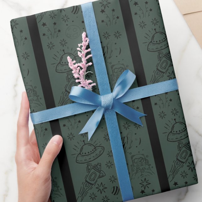 Science-Fiction-Geschenkpapier Geschenkpapier (Von Creator hochgeladen)