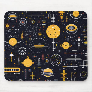 Science-Fiction-Muster Mousepad