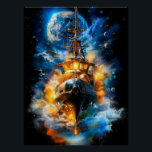 Science Fiction Poster Art<br><div class="desc">Eine digitale Illustration eines Konzepts mit hoher Science Fiction im Posterformat.</div>