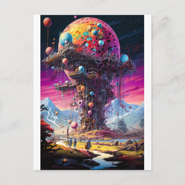 Science Fiction Postkarte (Vorderseite)