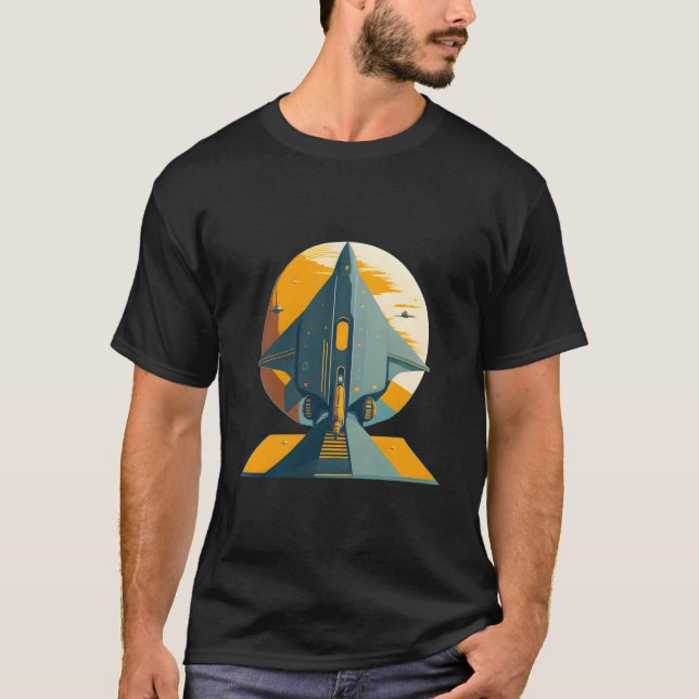 Science-Fiction-Raumschiff T-Shirt (Vorderseite)