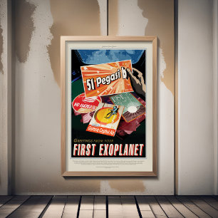 Science-Fiction-Reise-Werbung, Planet 51 Pegasi B Fotodruck