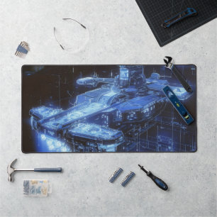 Science-Fiction-Schiffbauplan Schreibtischunterlage