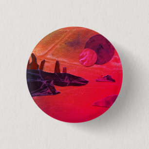Science-Fiction "Seas of Fire" molten Lava Alien w Button