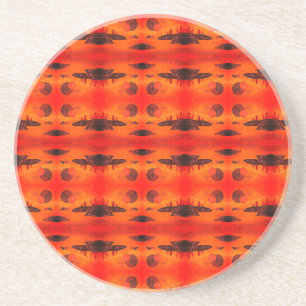 Science-Fiction "Seas of Fire" molten lava Alien w Getränkeuntersetzer