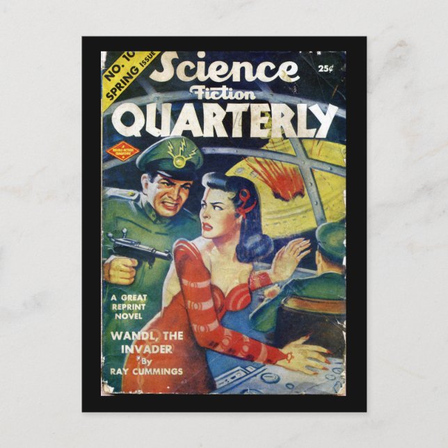 Science Fiction vierteljährlich Frühjahr 1942_Pulp Postkarte (Vorderseite)