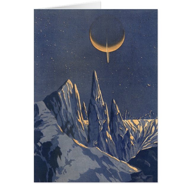 Science-Fiction vintage, Croissant Lune Planète Ne (Devant)