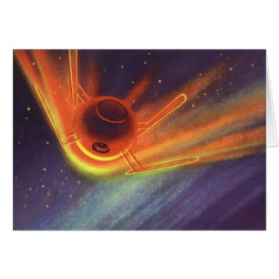 Science-fiction vintage, Fusée brillante dans l'es