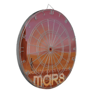 Science Fiction Vintage Mars Urlaub Illustration Dartscheibe