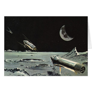 Science-fiction vintage, Rocket Ships Moon Planets